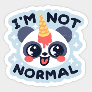 Pandacorn not normal Sticker